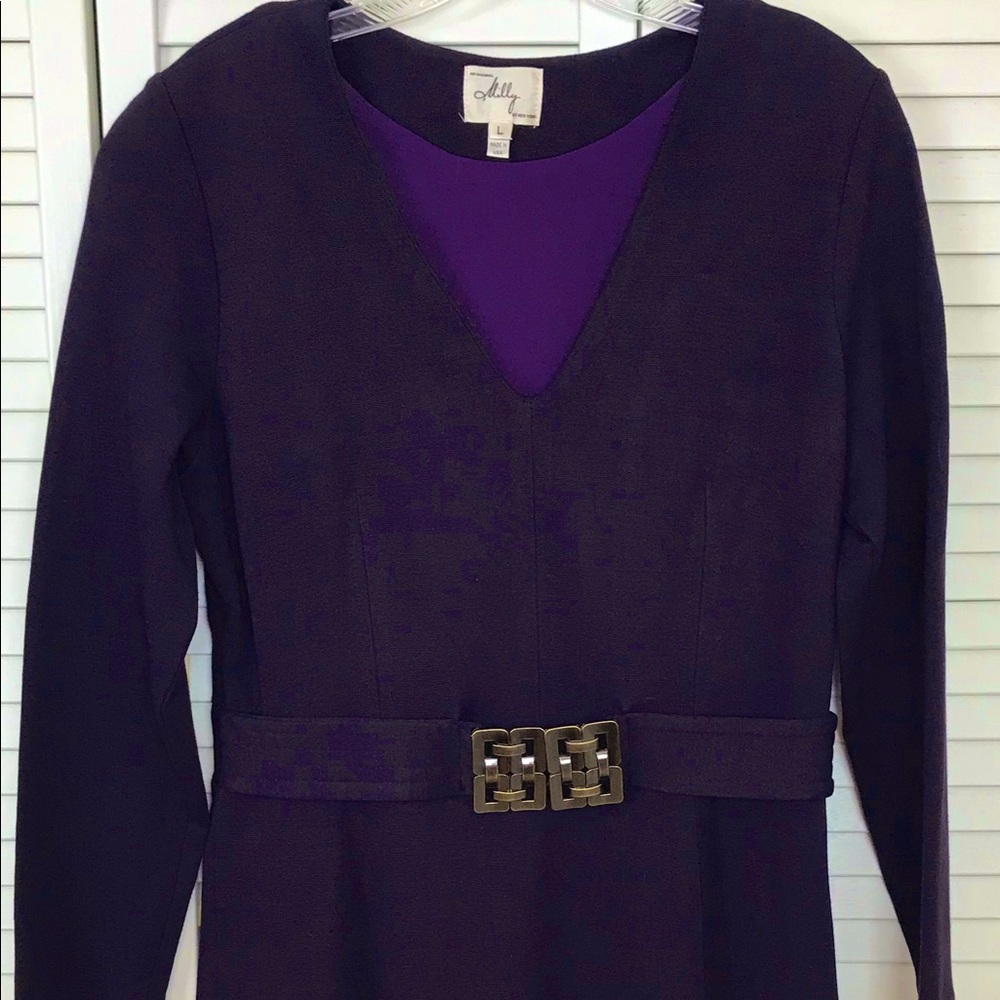 MILLY OF NEW YORK |  Fitted Purple Dress